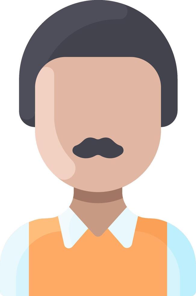 A man with a mustache and a mustache vector