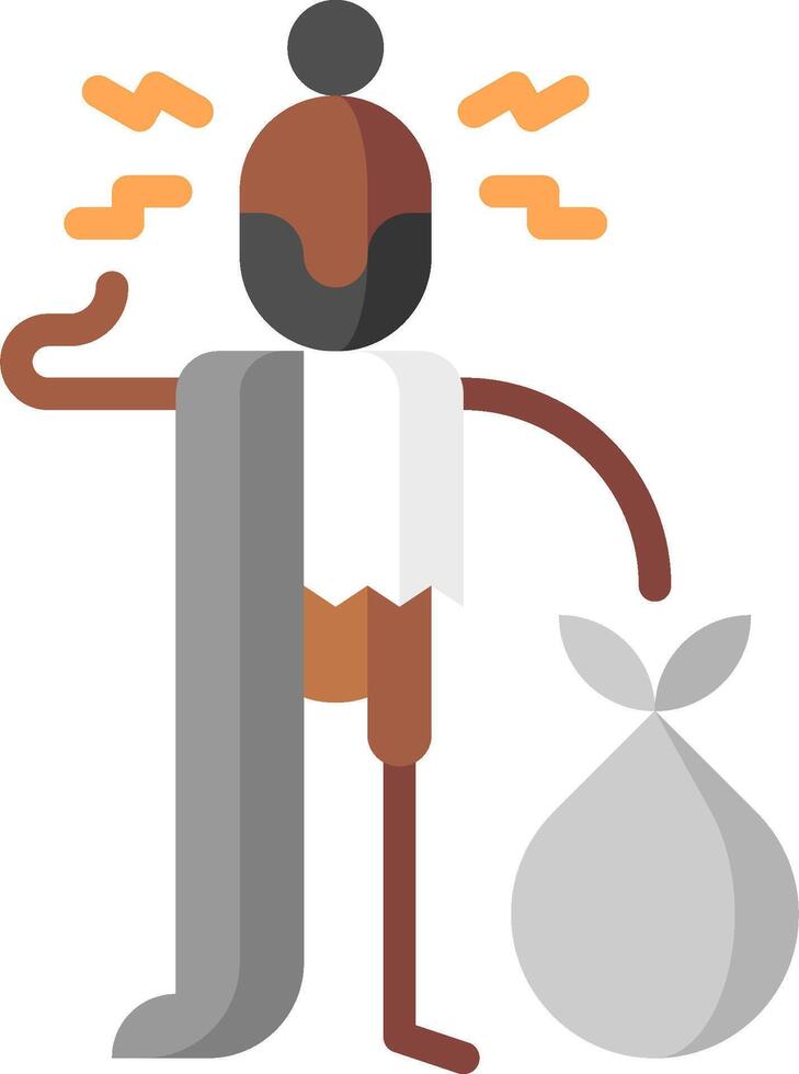 A cartoon man with a sack of money vector