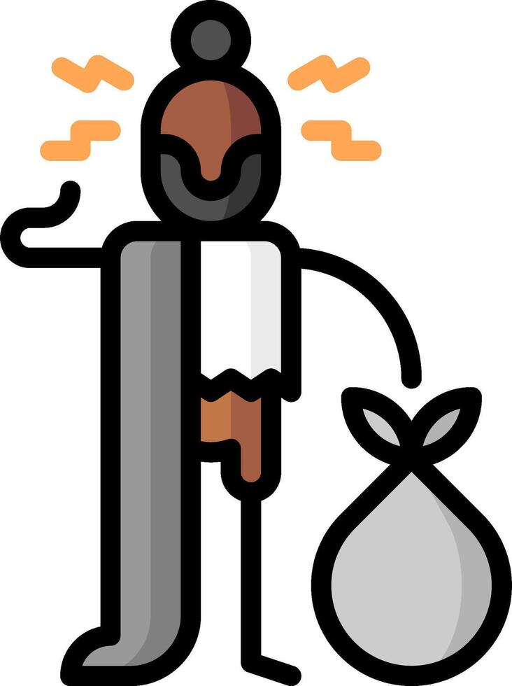 A cartoon man holding a bag with a bag of money vector