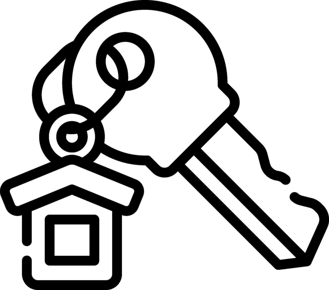 Key and house icon vector