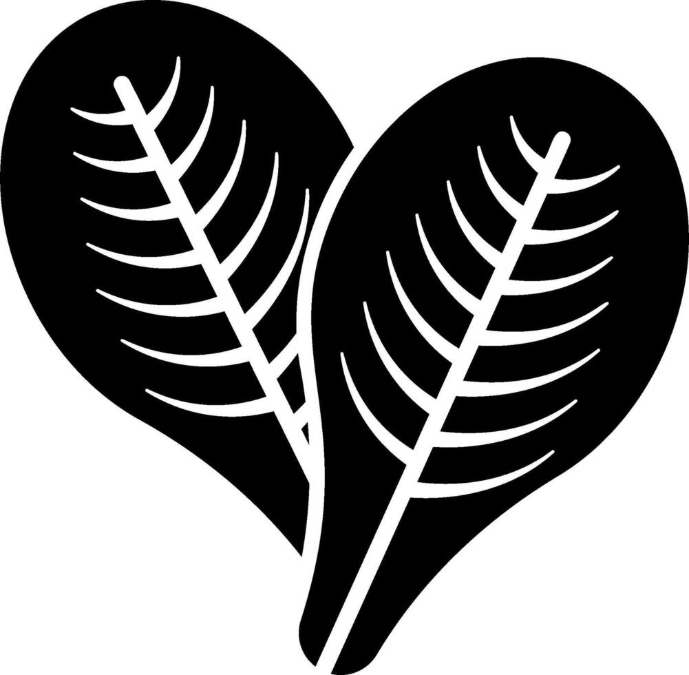Heart shaped leaves vector