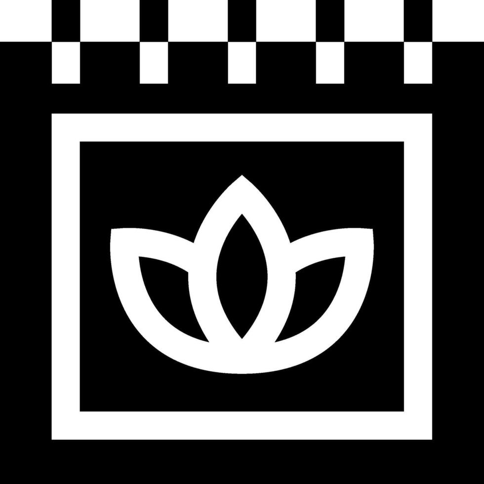 A black and white square with a white flower in the center vector