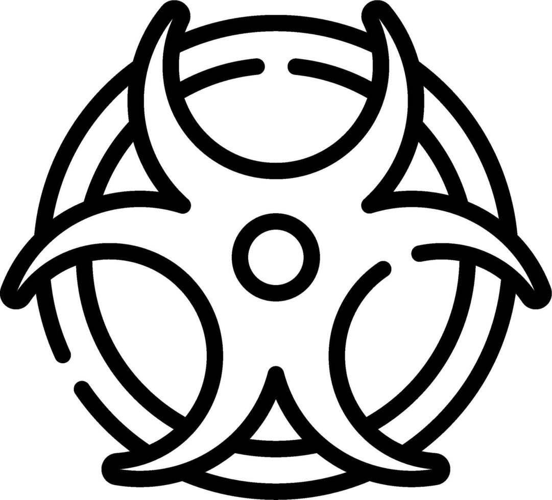 A black and white image of a biohazard symbol vector