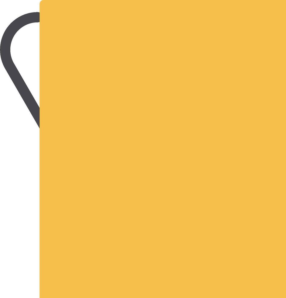 A yellow bucket with a handle on it vector