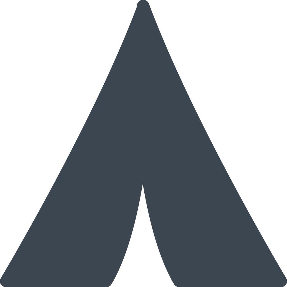 A tent icon on a white background vector