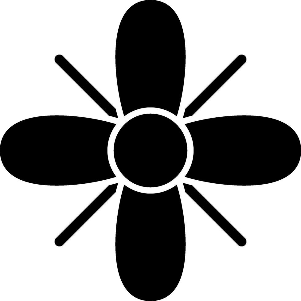 A black and white flower icon vector