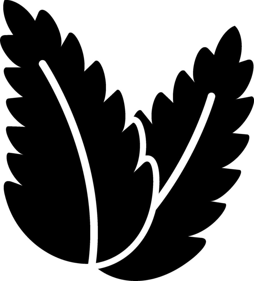 A black and white silhouette of leaves vector