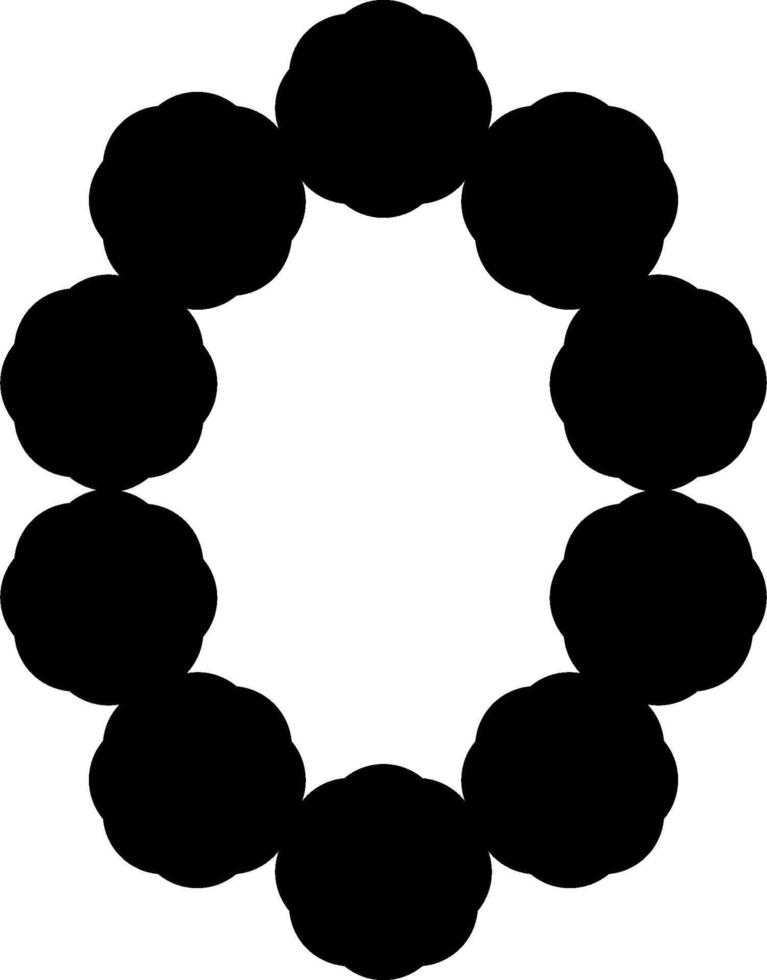 A circle of black dots on a white background vector