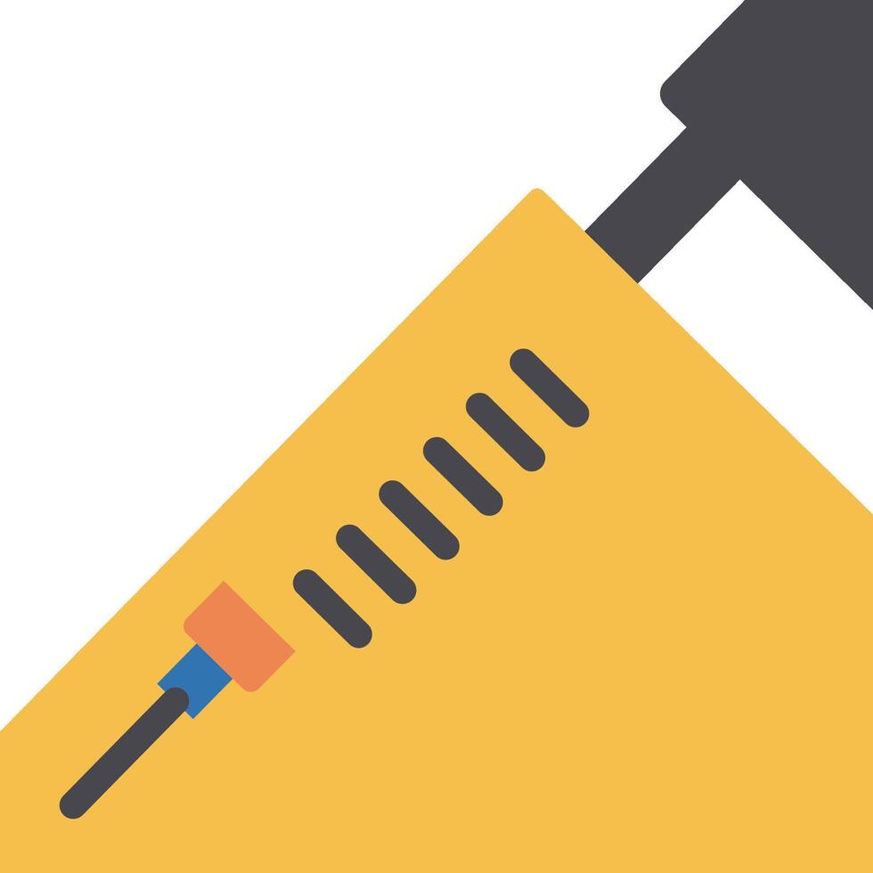 A needle is being inserted into a needle vector