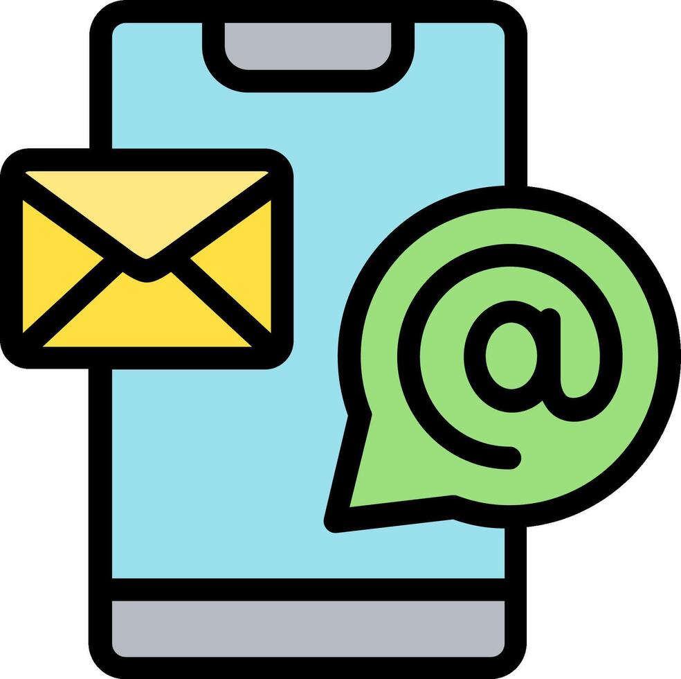Mobile phone with email icon vector
