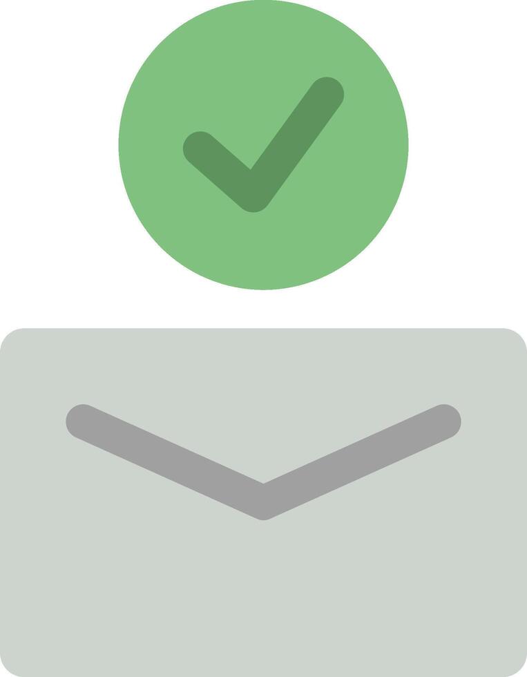 An envelope with a tick and a green check mark vector