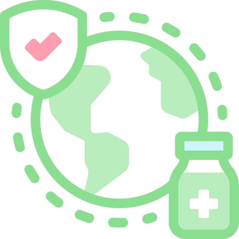 A globe with a bottle and a shield vector