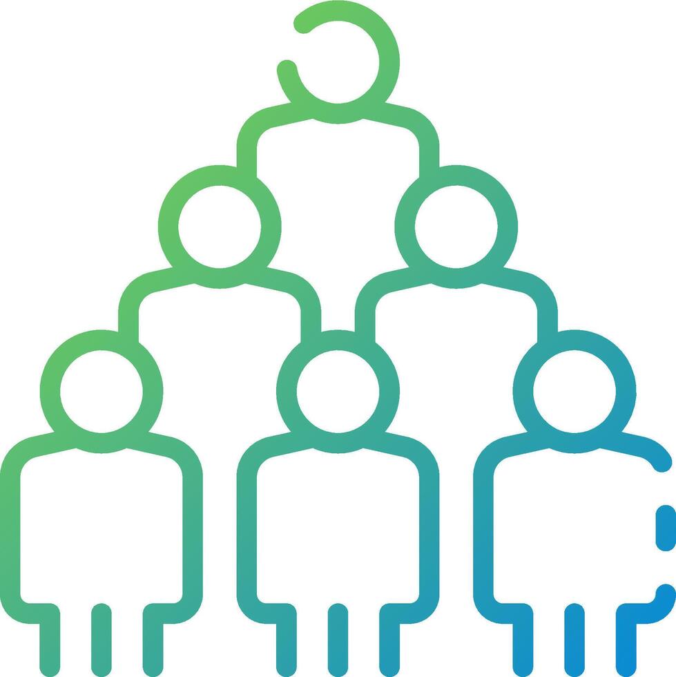 A group of people in a pyramid shape vector