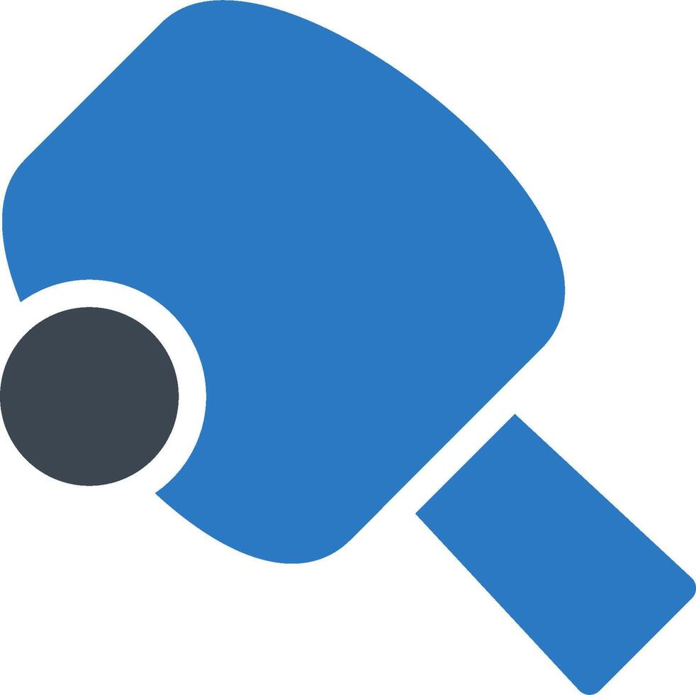 A ping pong paddle and ball icon vector