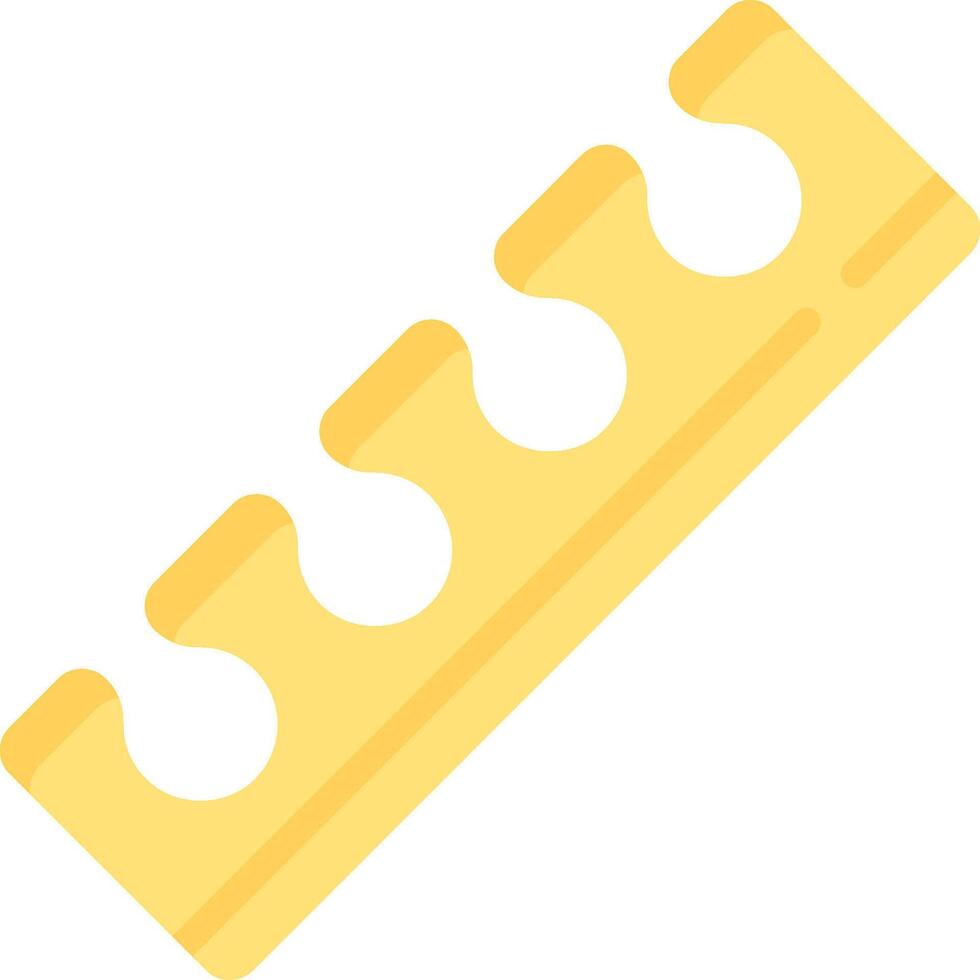 A yellow piece of metal with four holes vector