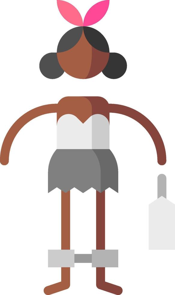 A cartoon woman with a shovel and a bucket vector