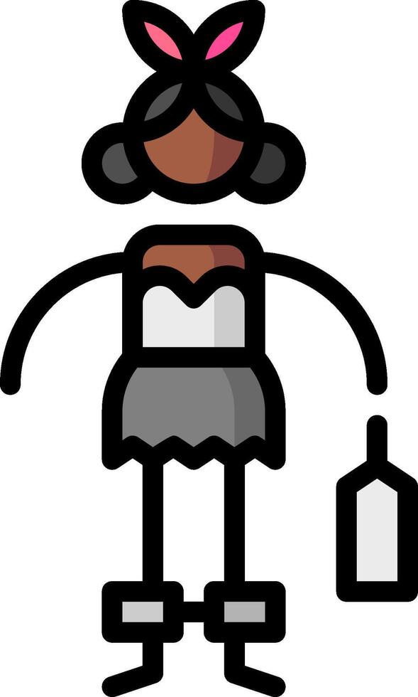 A cartoon woman holding a bottle and a bottle vector