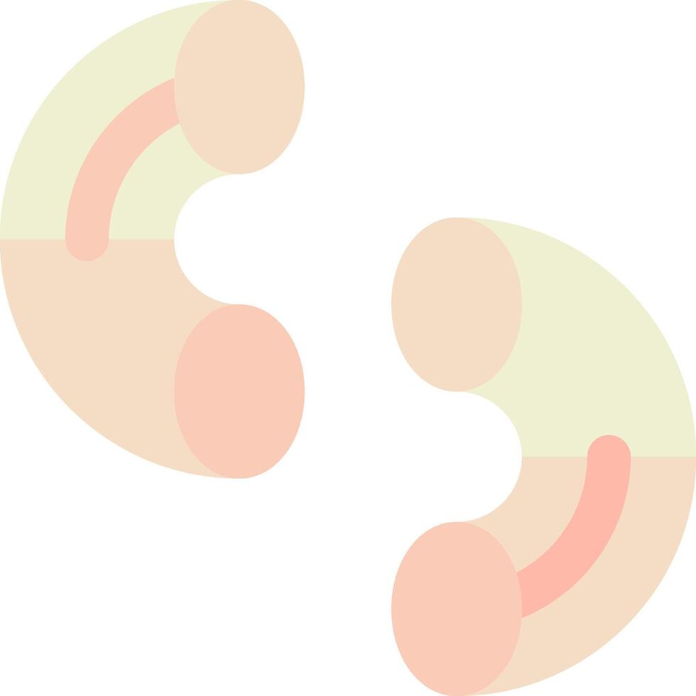 Two small, round, pink, and white objects vector