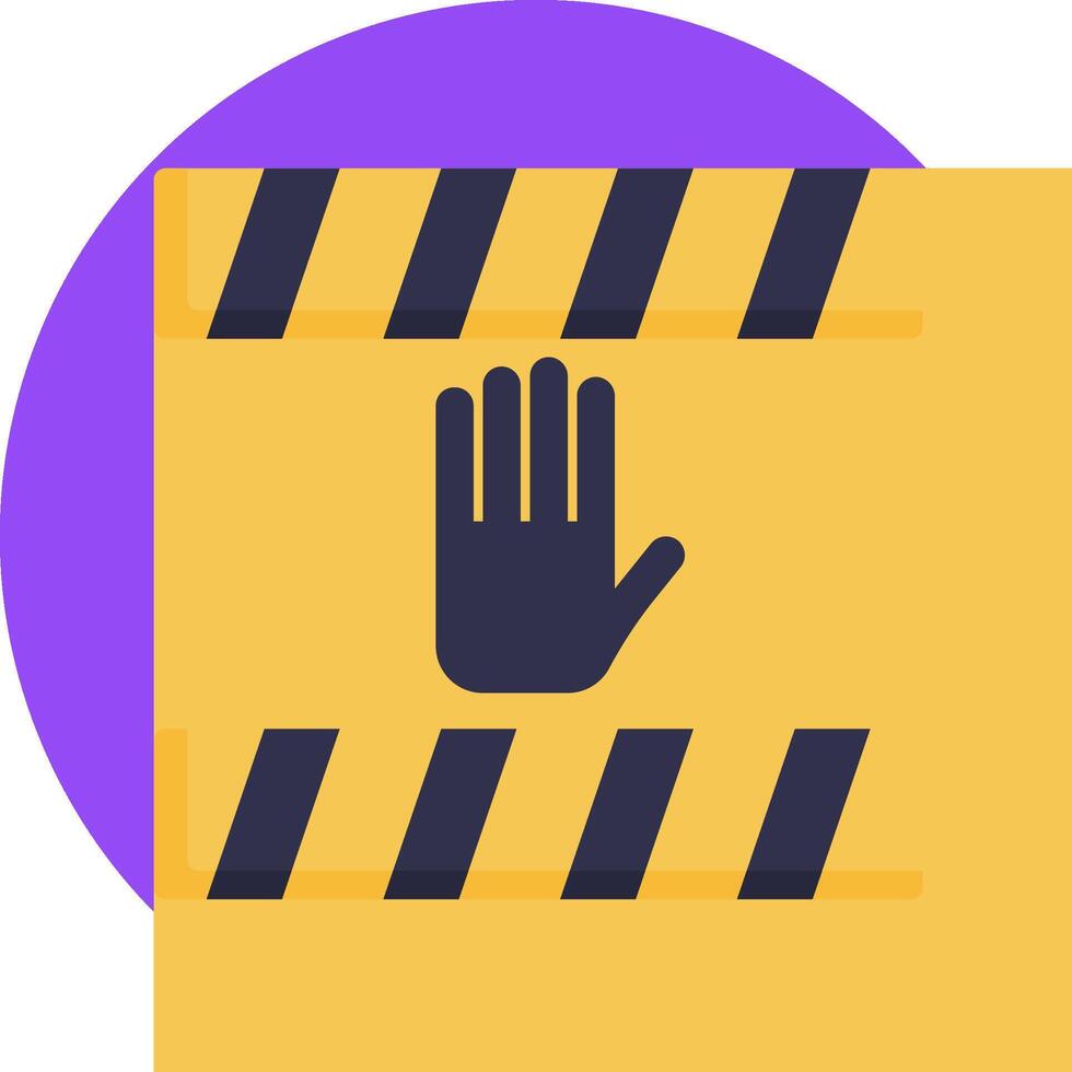 A stop sign with a hand on it vector