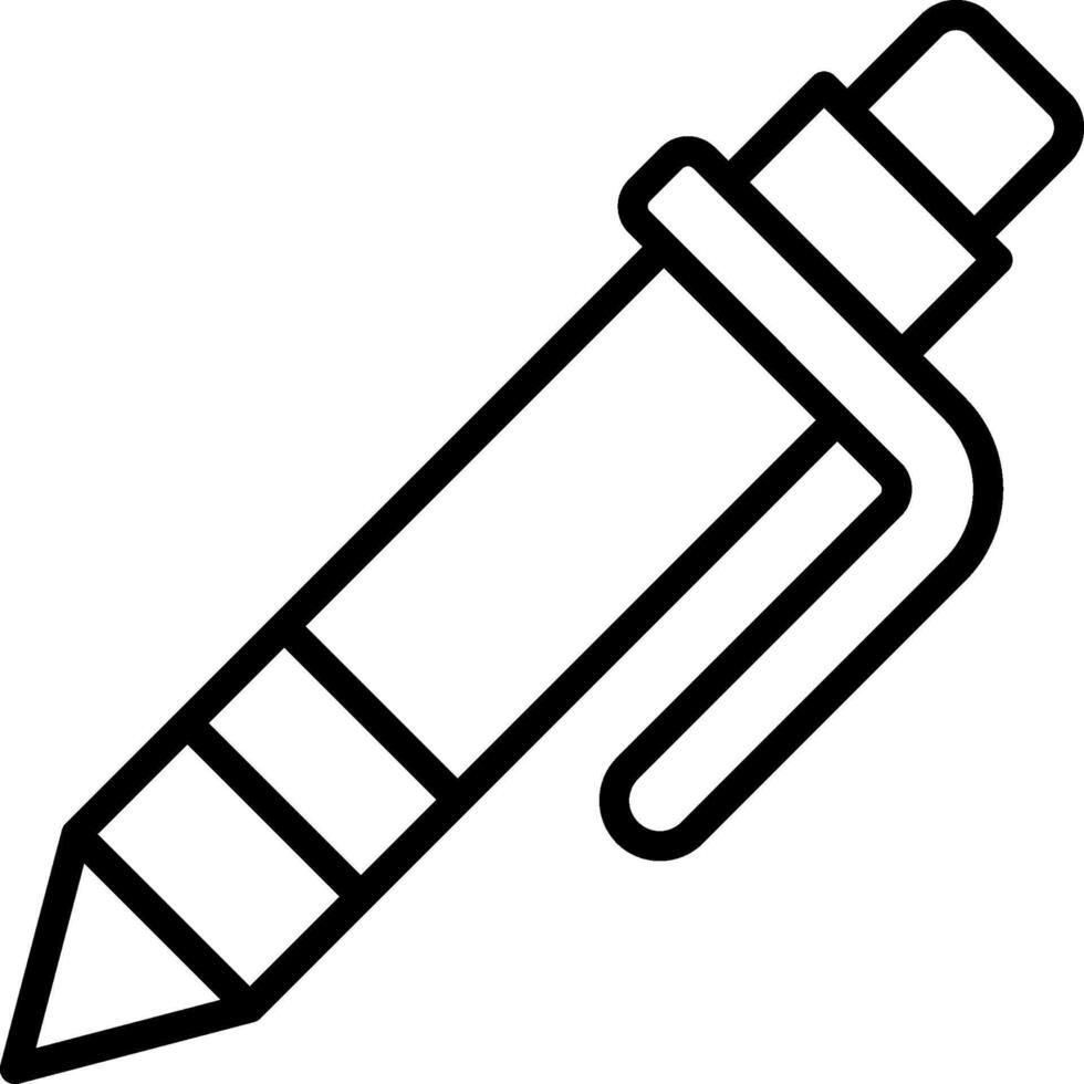 Pencil icon outline vector