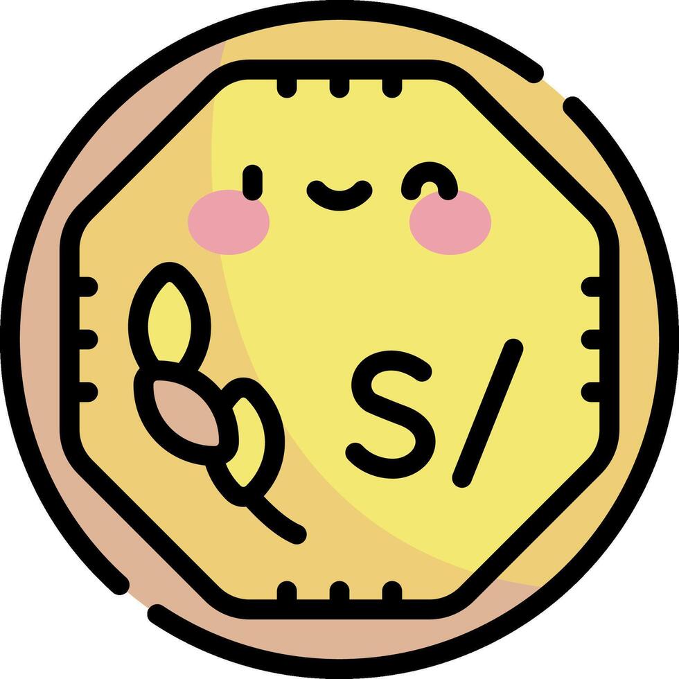 A cute coin with the letter s on it vector