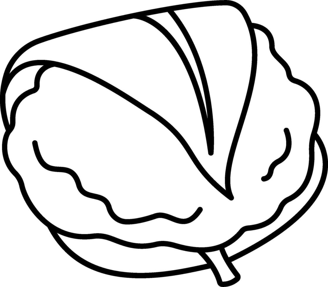 A black and white drawing of a leaf vector