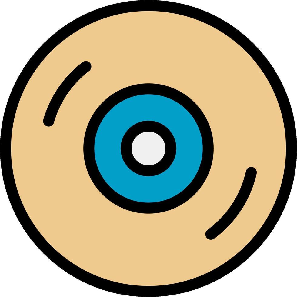 A record icon with a blue eye vector