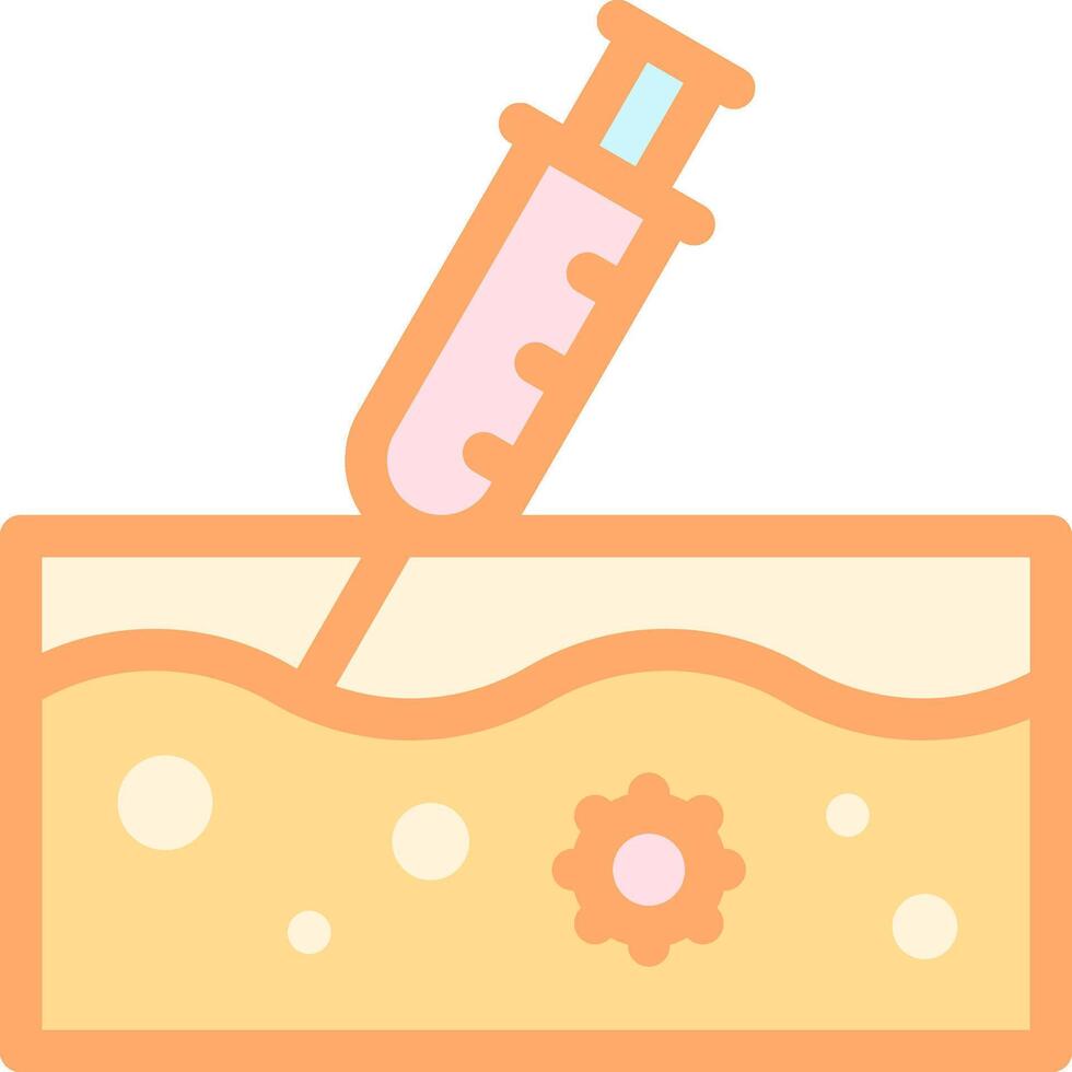 A syringe with a needle in it vector