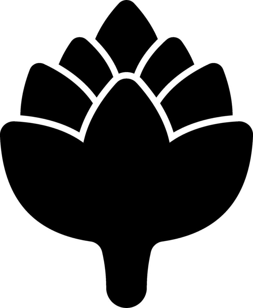 A black and white illustration of a flower vector