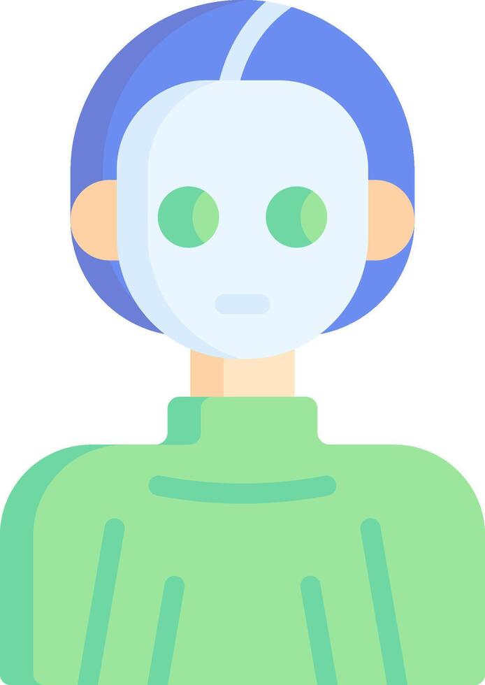 A person with a mask on their face vector