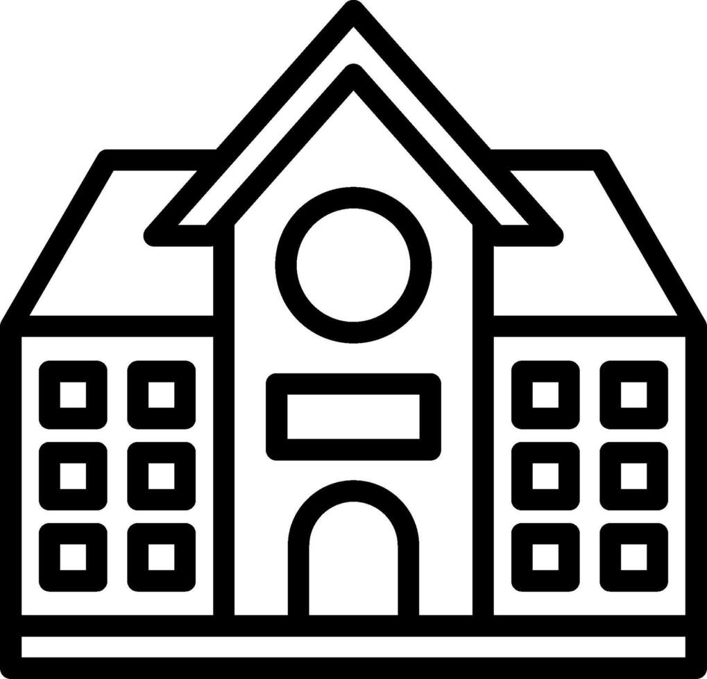 School building icon vector