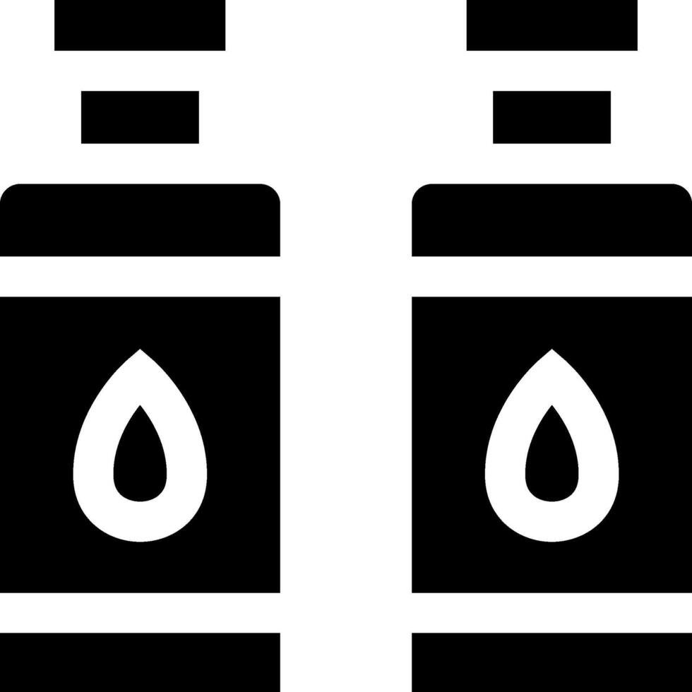 Two bottles of oil with a drop of oil in each vector