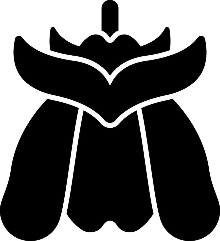 A black and white illustration of a bug vector