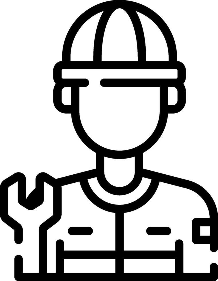 A man in a hard hat holding a wrench vector