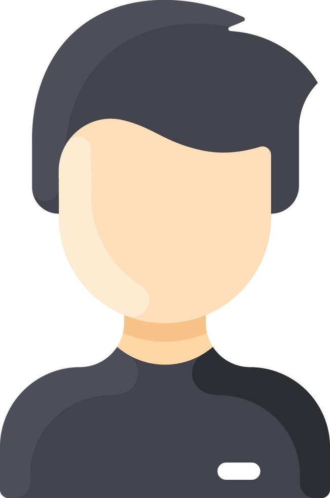 A man with a black shirt and black hair vector