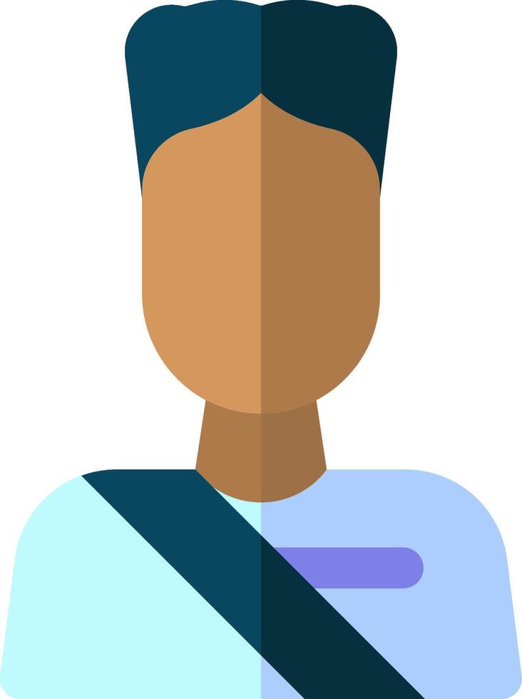A man with a blue shirt and a black tie vector