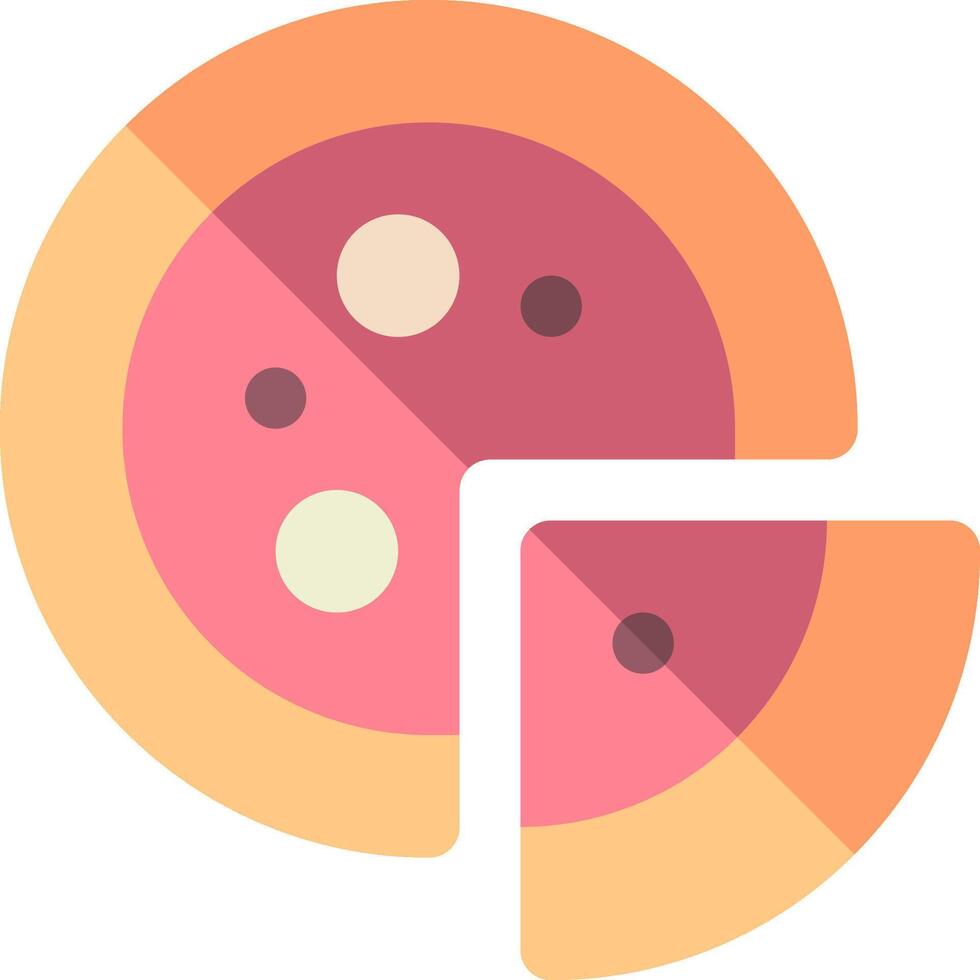 A pizza slice with a slice missing vector