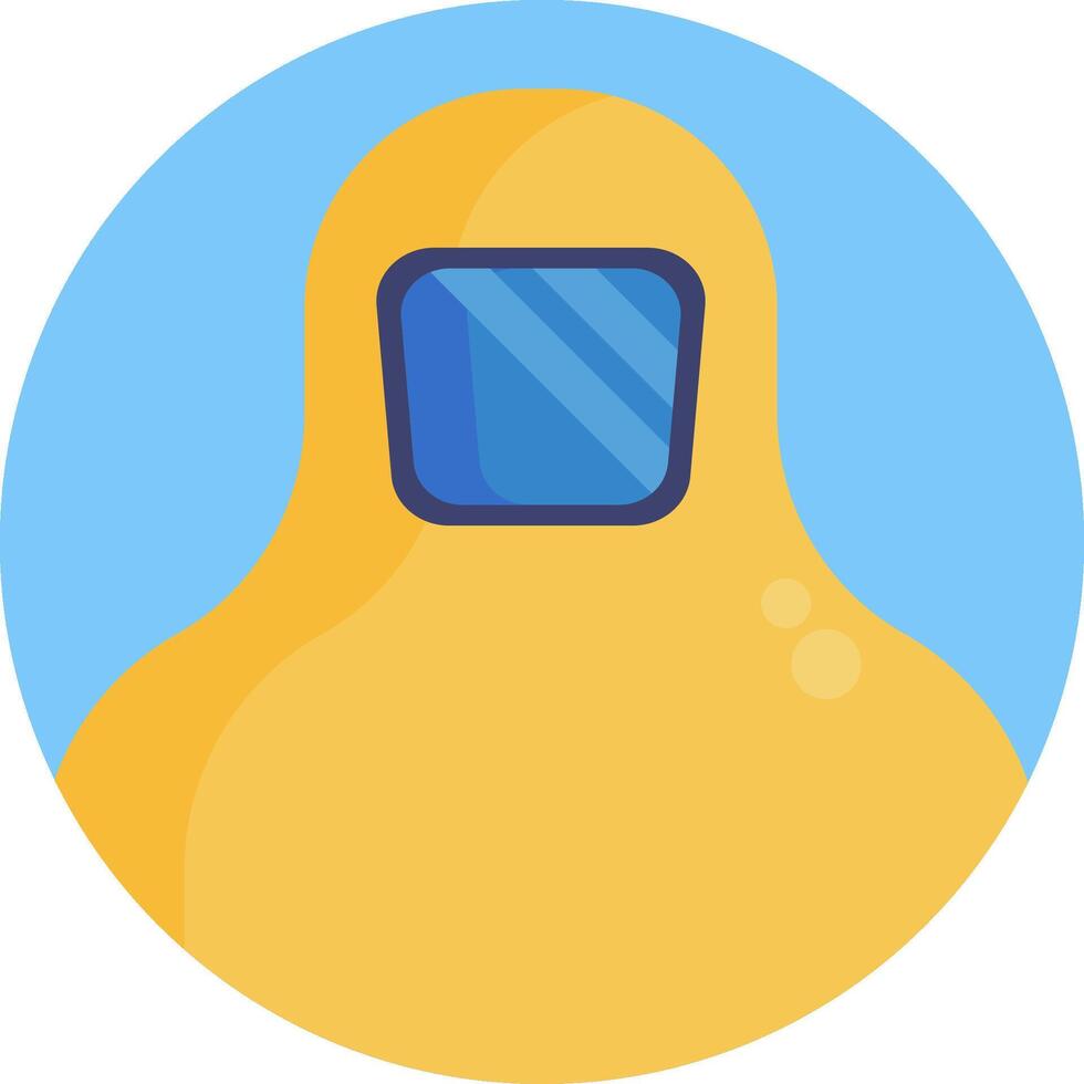 A yellow safety suit icon vector