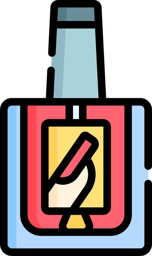 A nail polish bottle with a brush on top vector