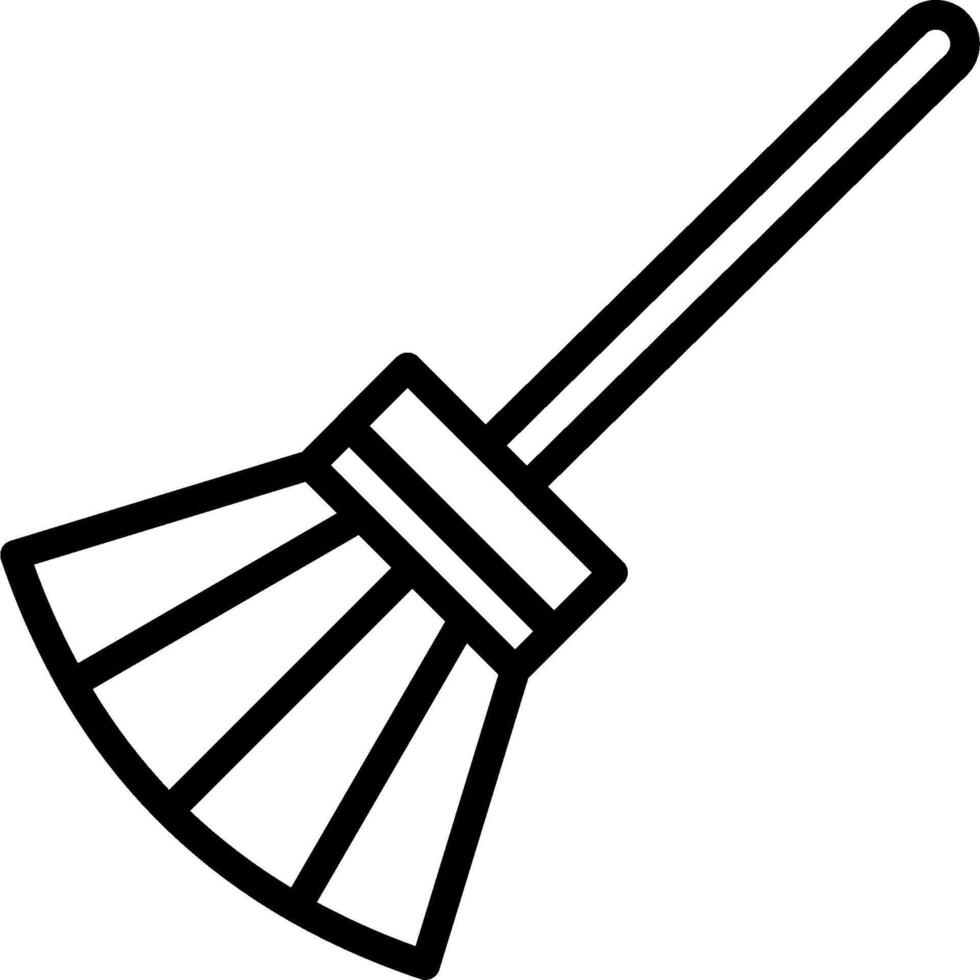 A broom icon on a white background vector