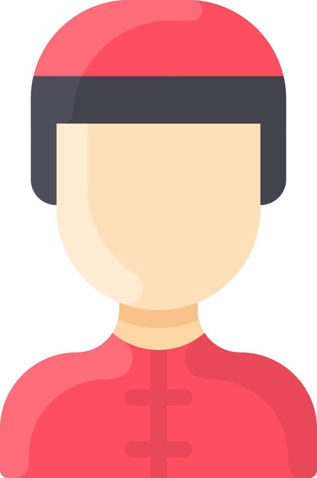 A man in a red shirt and hat vector
