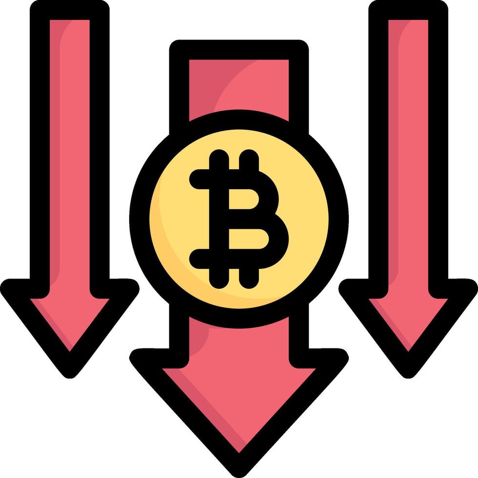 Bitcoin price graph vector