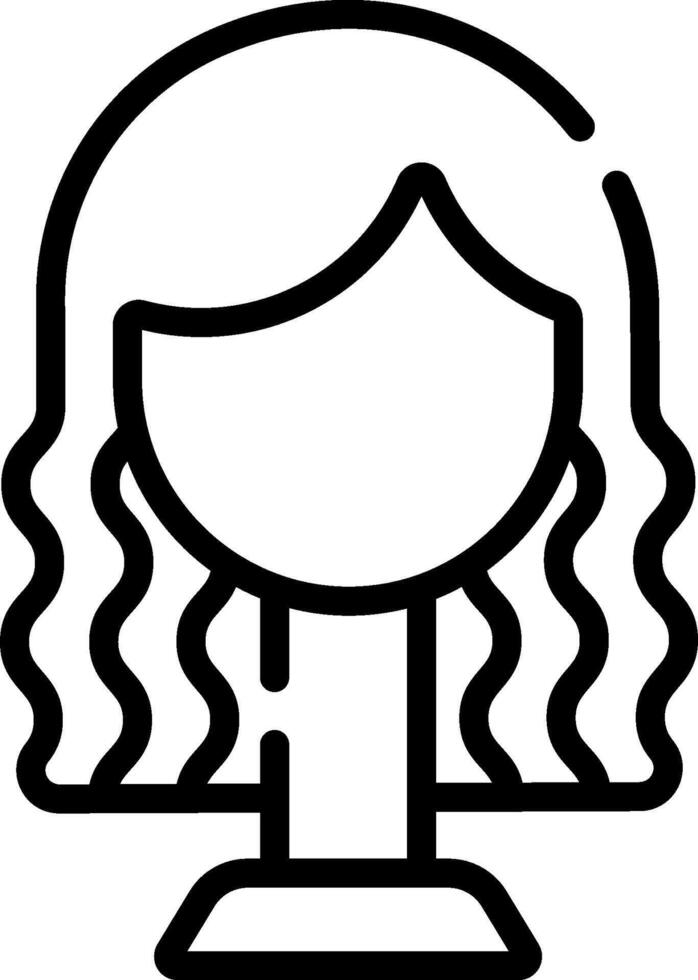 A woman with long hair and a headband icon vector