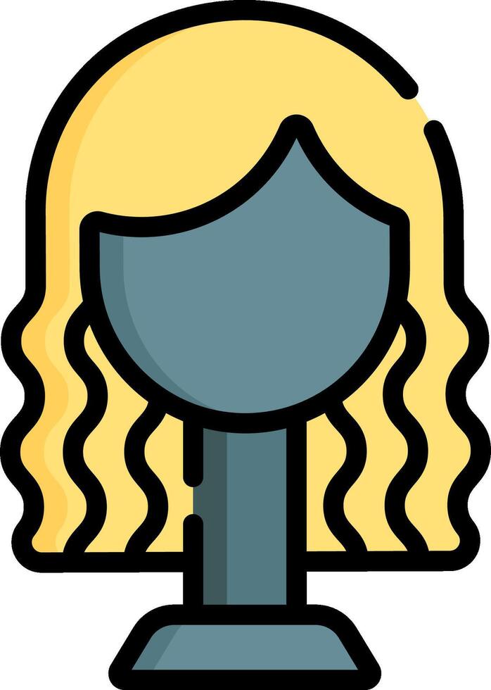 A woman with blonde hair on a pedestal vector