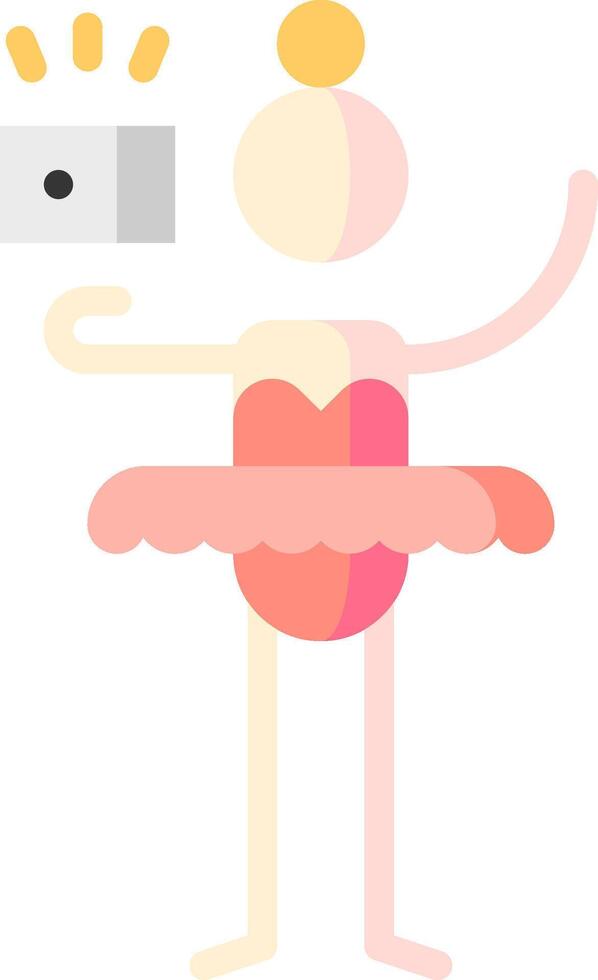 A cartoon ballerina holding a camera vector