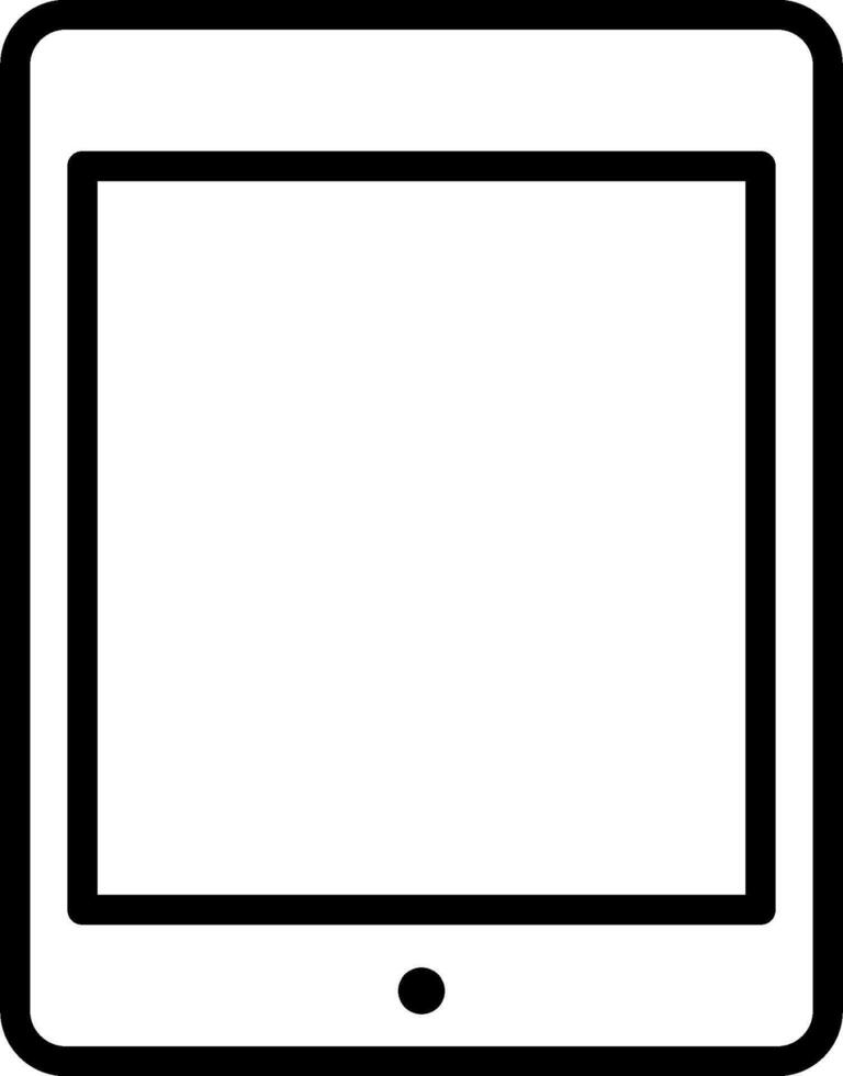 A tablet computer with a blank screen vector