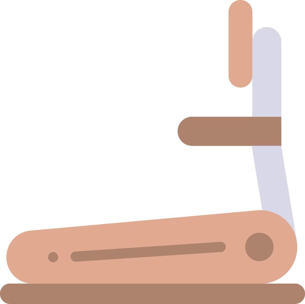 A flat image of a chair with a foot rest vector