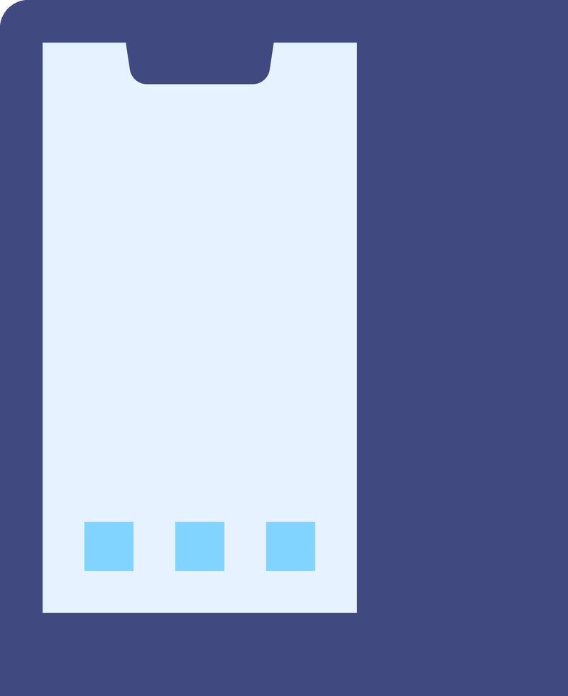 A white phone with blue squares on it vector