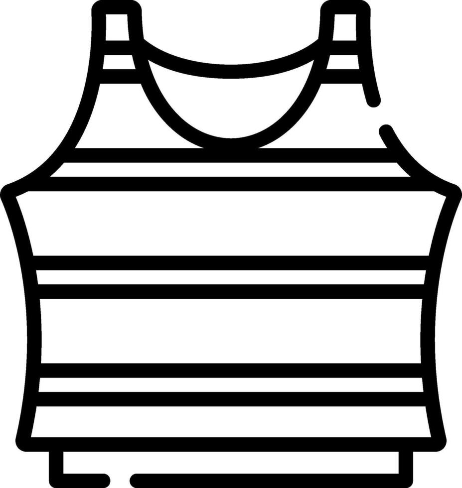 A black and white illustration of a tank top vector