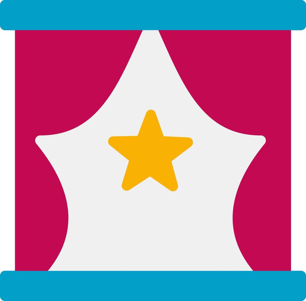 A star on a red and white background vector